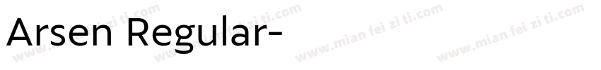 Arsen Regular字体转换
